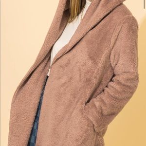 Mauve Faux Fur Jacket